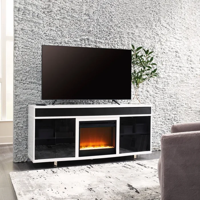 Gardoni 72″ TV Stand with Electric Fireplace