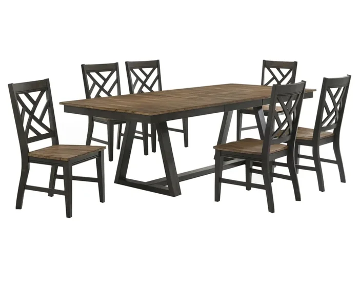 Haskell 5 Pc. Rectangle Table Set w/ Lattice Back Chairs