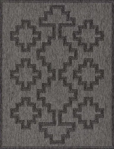 Kachina Gray Indoor/Outdoor Rug – 3 x 8