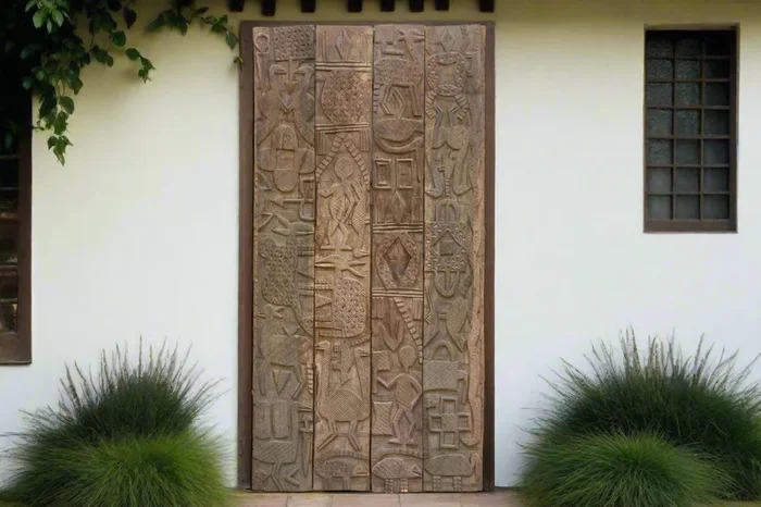 Large Beautifully Carved Nupe Door (Trade)
