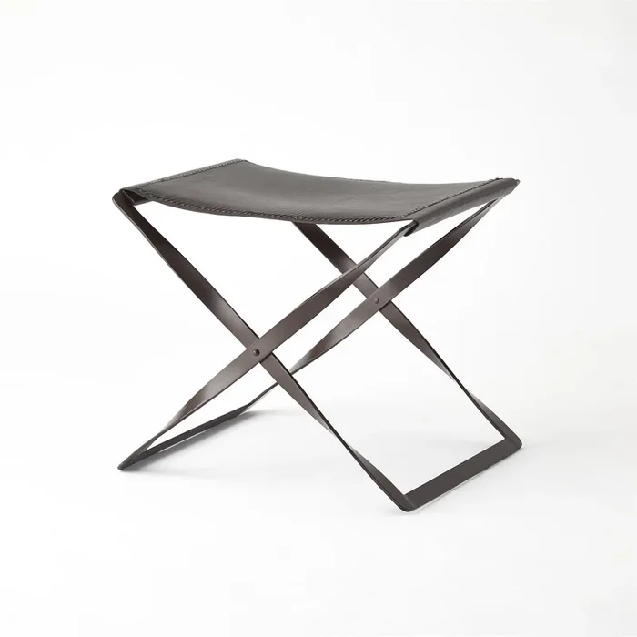 Leather Folding Stool