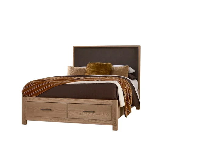 Lodge & Loft King Upholstered Storage Bed