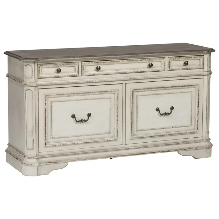 Magnolia Manor 5 Drawer Credenza