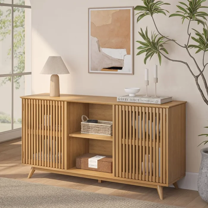 Mid-Century Modern 2-Door Sideboard – 59″
