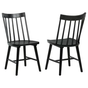 Middleton Solid Wood Dining Side Chair Black (set of 2)