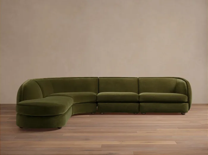 Milana Four-Piece Bumper Sectional