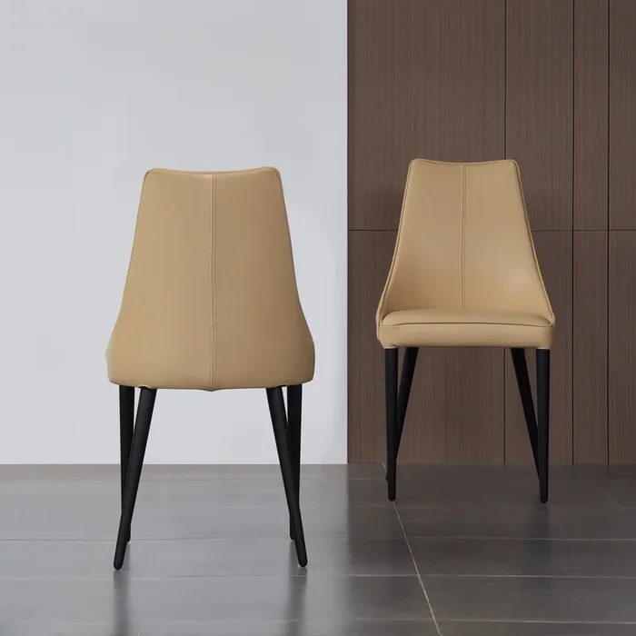 Milano Leather Dining Chair in Tan 18991-T By J&M