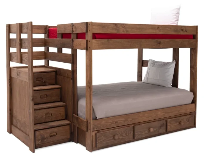Moab Full-Full Stairbed with 3 Drawer Underdresser