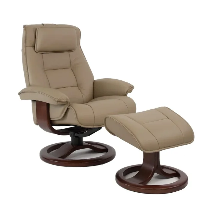 Mustang Chair with Footstool Stone