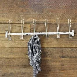 Pale Tin Hook Rack