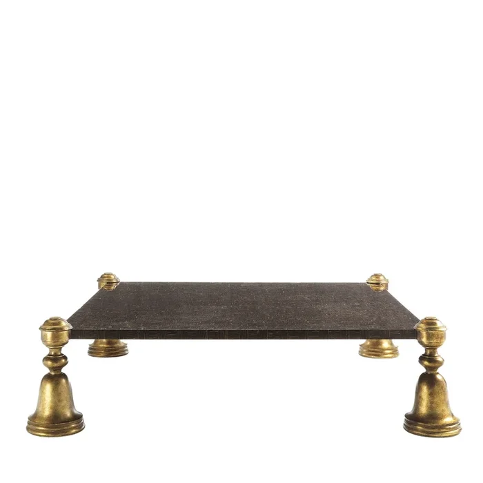 Palm Wood and Gold Leaf Coffee Table