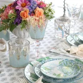 Patina Vie 18K Aquarius Rocks Glass by Antique Farm House Set of 4
