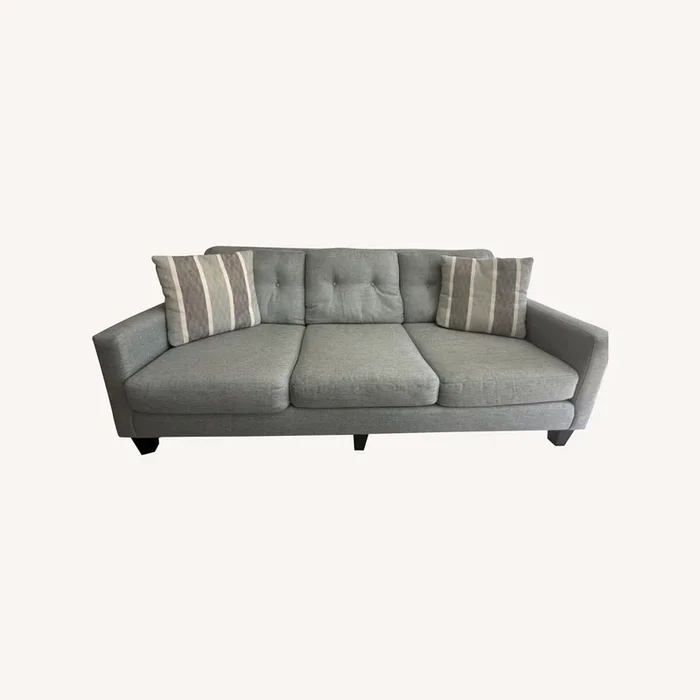 Raymour & Flanigan Grey 3-Seat Sofa
