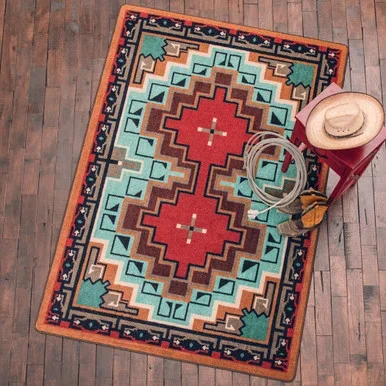 Reservations Turquoise Rug – 8 Ft. Round