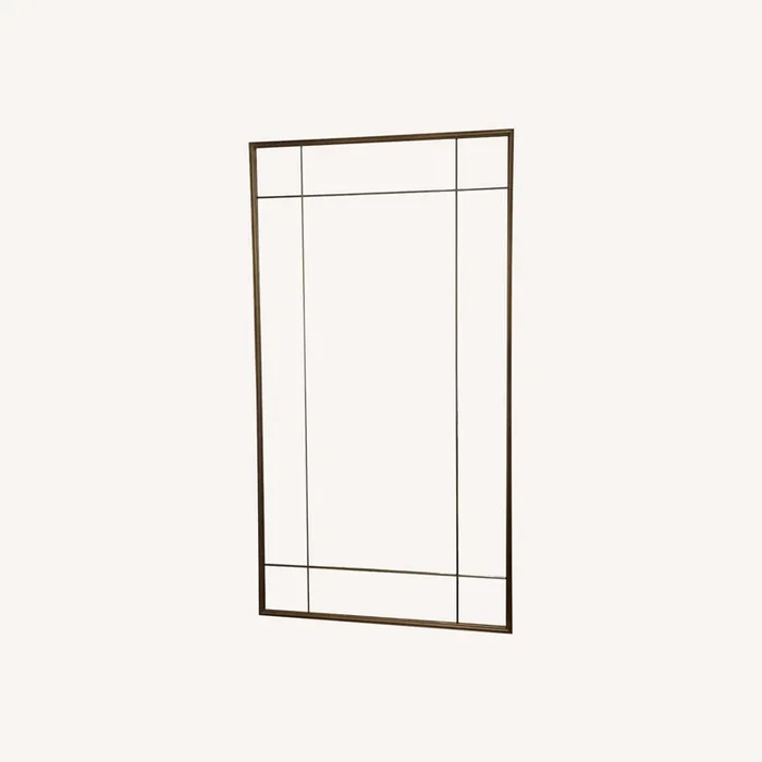 Restoration Hardware Brass Leaning/Hanging Mirror