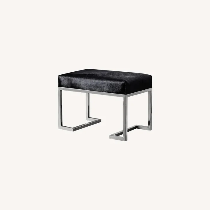 Restoration Hardware Loren Hair on Hide Stool
