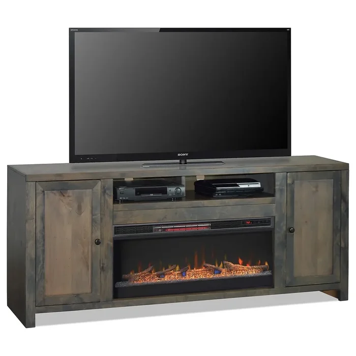 Rustic 84″ Fireplace Console