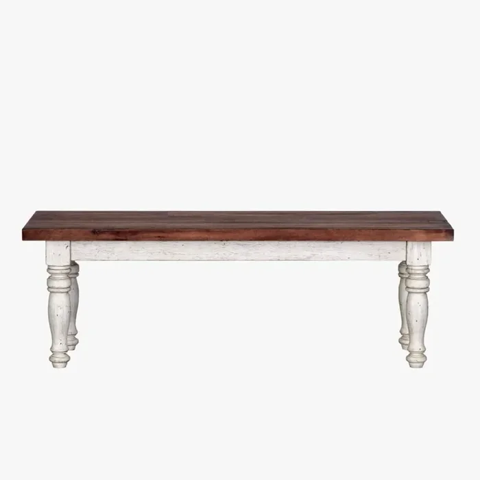 Rustic Farmhouse Rectangular Dining Bench