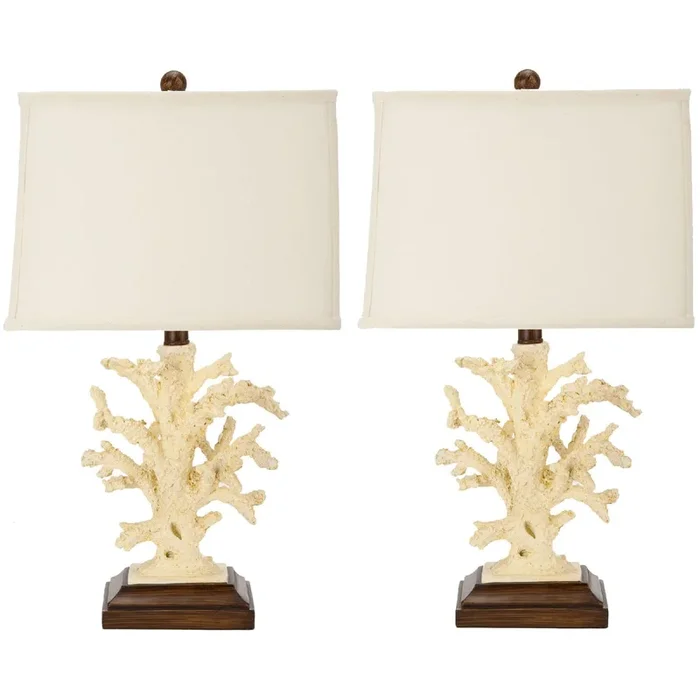 Safavieh Cream Table Lamps – Pair
