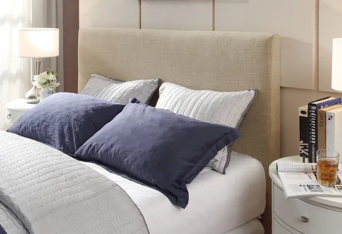 Saint Pierre Upholstered Headboard in Toast Linen