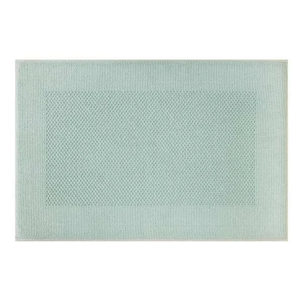 Sea Green Waffle Border Memory Foam Bath Rug, 20×30