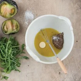 Stoneware Batter Bowl With Whisk