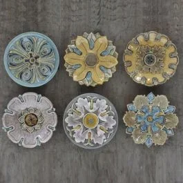 Terra Cotta Plates Wall Decor Set of 6