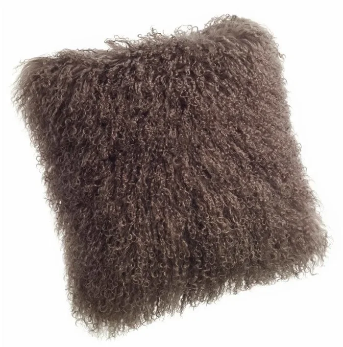 Tibetan Lamb Pillow – Light Brown