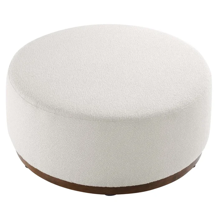 Tilden Large 38″ Round Boucle Upholstered Upholstered Ottoman