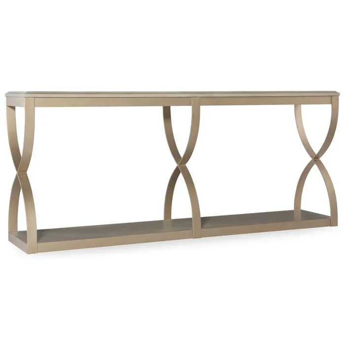Transitional Console Table with Metal Frame