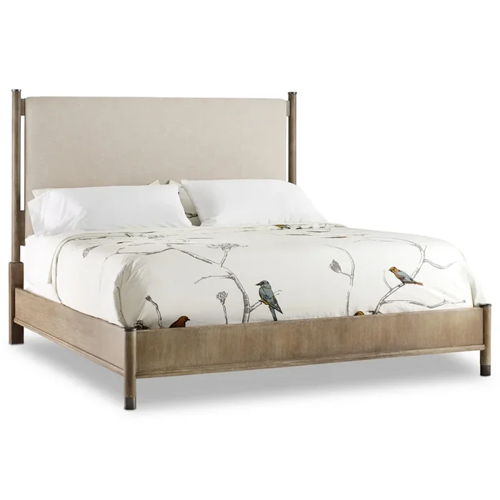 Transitional King Upholstered Bed