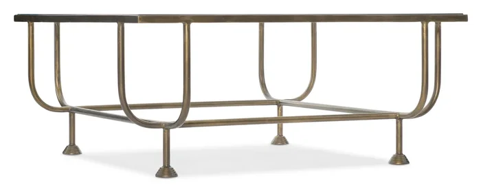 Transitional Square Metal Coffee Table