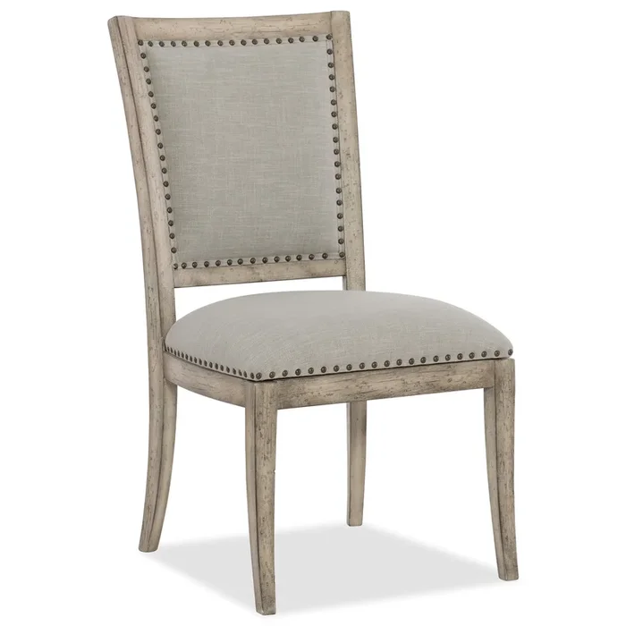 Transitional Upholstered Side Chair with Nailhead Trim