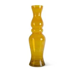 Translucent Amber Glass Vase 27 Inch