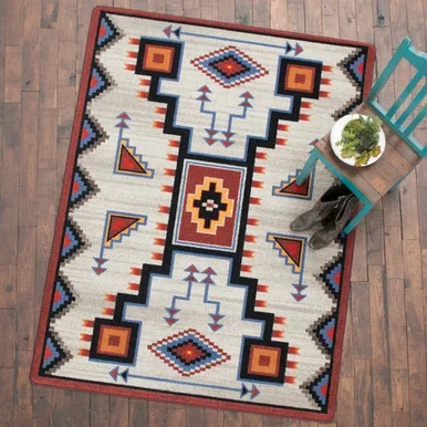 Tribal Rain Blue Rug – 3 x 4