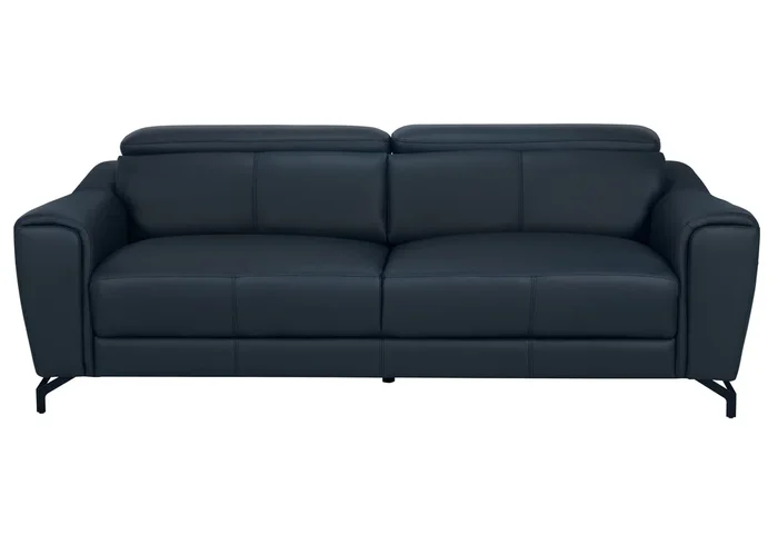 U6008 NAVY BLUE LEATHER SOFA