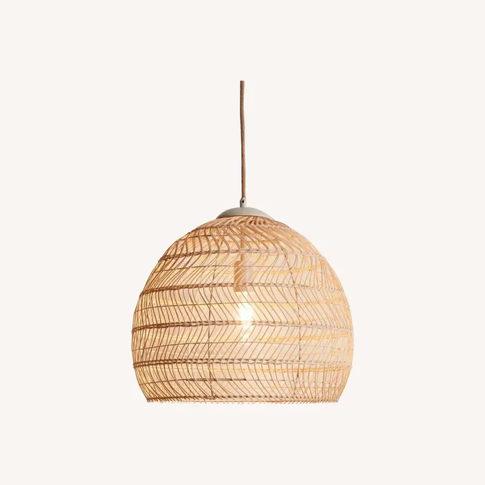 Urban Outfitters Swirling Rattan Pendant Light