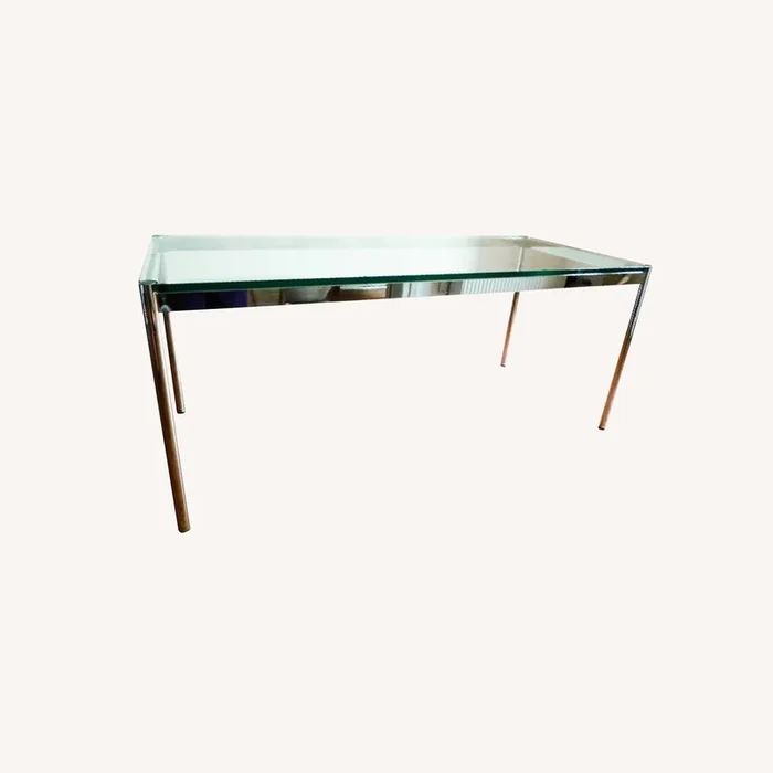 USM Haller Glass Top Table