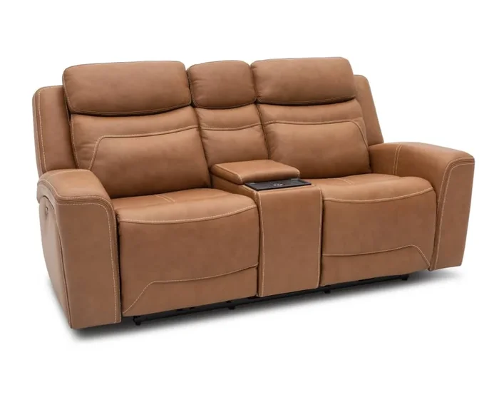 Voyager Leather Power Reclining Loveseat
