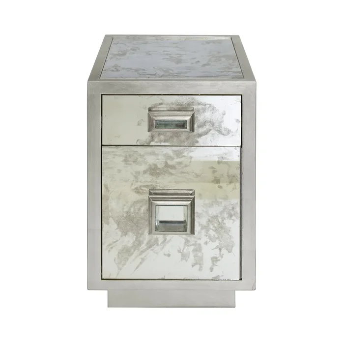 Worlds Away Cisco Storage Table – Silver Leaf