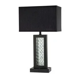 Zylphia Black Table Lamp With Crystals